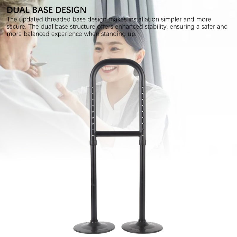 Standing Up Assistance 8 Adjustable Height Levels Lightweight Portable Mobility Tool - 800 Lbs High Weight Capacity Dual Base Design Standing Aid Device for Elderly Home Care Use - Image 4