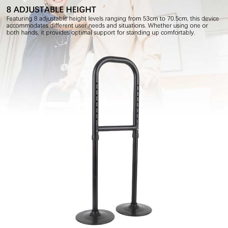 Standing Up Assistance 8 Adjustable Height Levels Lightweight Portable Mobility Tool - 800 Lbs High Weight Capacity Dual Base Design Standing Aid Device for Elderly Home Care Use - Image 5
