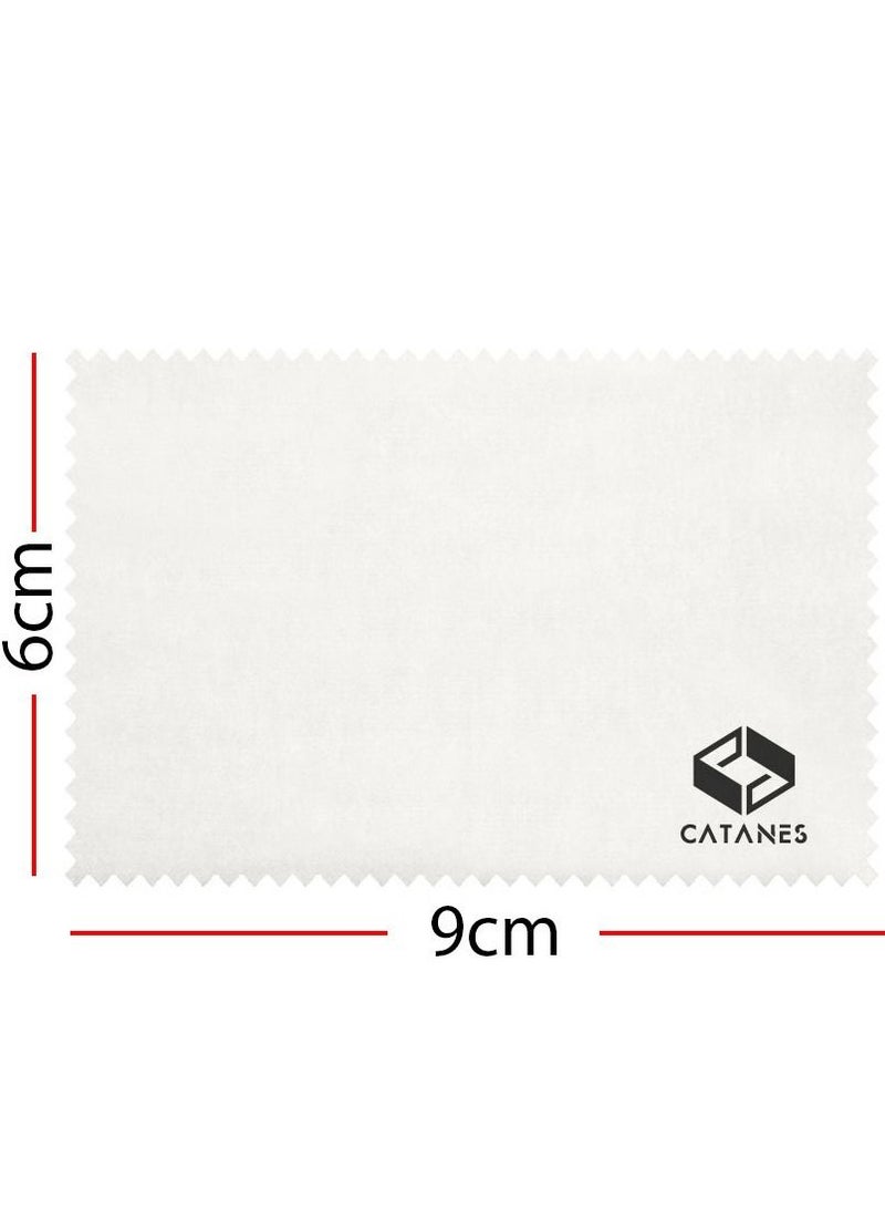 CATANES 12 Pack Of Microfiber Cleaning Cloth Premium Cloth for Glasses Lens Screens and More Off White  - Image 3