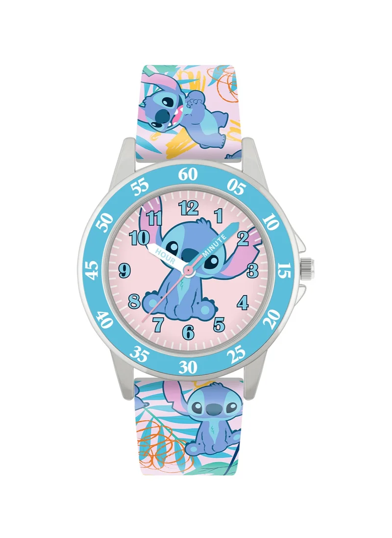 Disney Disney Lilo and Stitch Blue Printed Time Teacher Strap Watch - LAS9011ARG