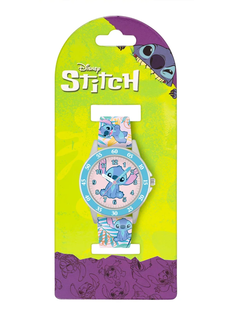 Disney Disney Lilo and Stitch Blue Printed Time Teacher Strap Watch - LAS9011ARG