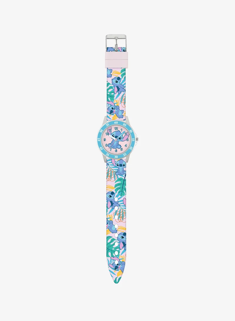 Disney Disney Lilo and Stitch Blue Printed Time Teacher Strap Watch - LAS9011ARG