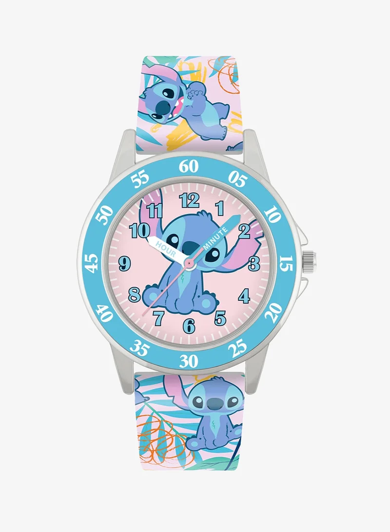 Disney Disney Lilo and Stitch Blue Printed Time Teacher Strap Watch - LAS9011ARG