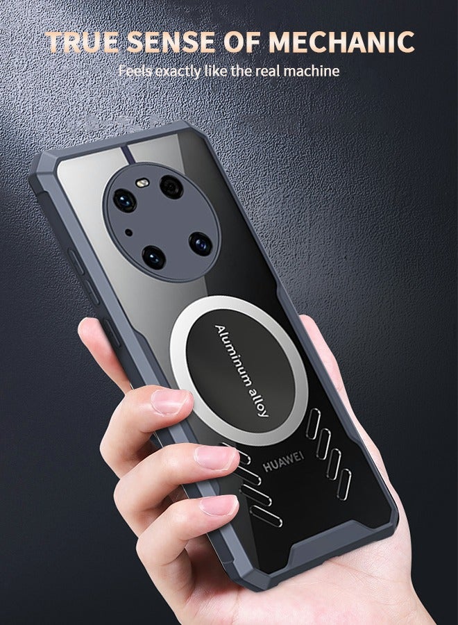 GROIC لهاتف Huawei Mate 40E Pro/Mate 40 Pro مقاس 6.76 بوصة، جراب شفاف واقٍ مع حلقة مغناطيسية، متوافق مع ملحقات مبرد الألعاب، جراب جرافيت ألكين مغناطيسي فائق النحافة لمبرد السيارة - Image 5