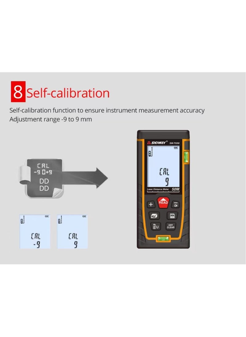 SNDWAY - Laser Distance Meter Mini Digital Rangefinder Professional Laser Measure Meter High Accuracy Range Finder - Image 1