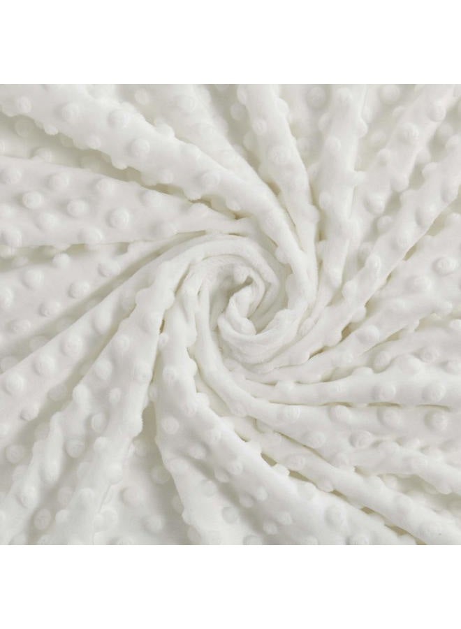 RelaxBlanket 60''x80'' Duvet Cover for Weighted Blanket | Premium Super Soft Minky Dot | White - Image 2