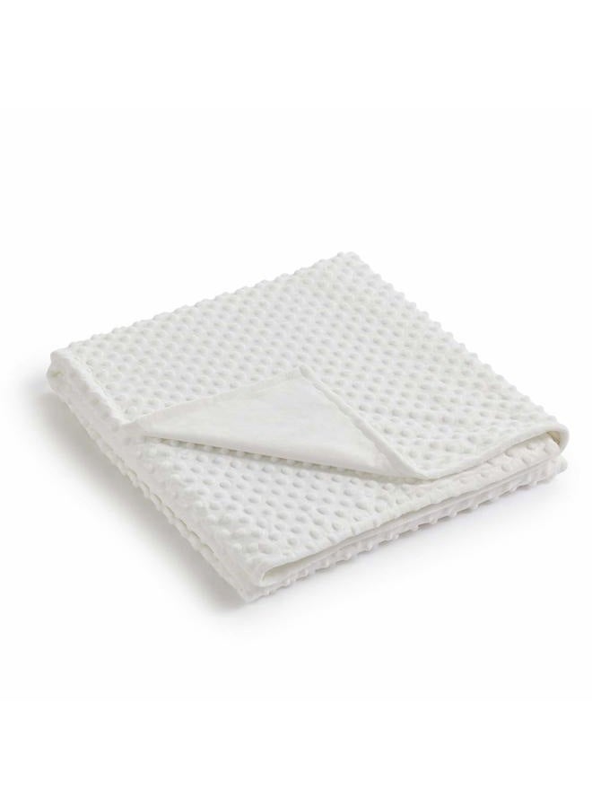 RelaxBlanket 60''x80'' Duvet Cover for Weighted Blanket | Premium Super Soft Minky Dot | White - Image 1
