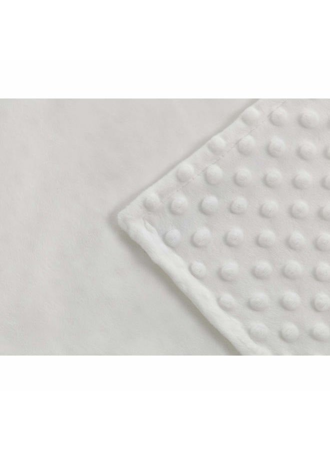 RelaxBlanket 60''x80'' Duvet Cover for Weighted Blanket | Premium Super Soft Minky Dot | White - Image 5