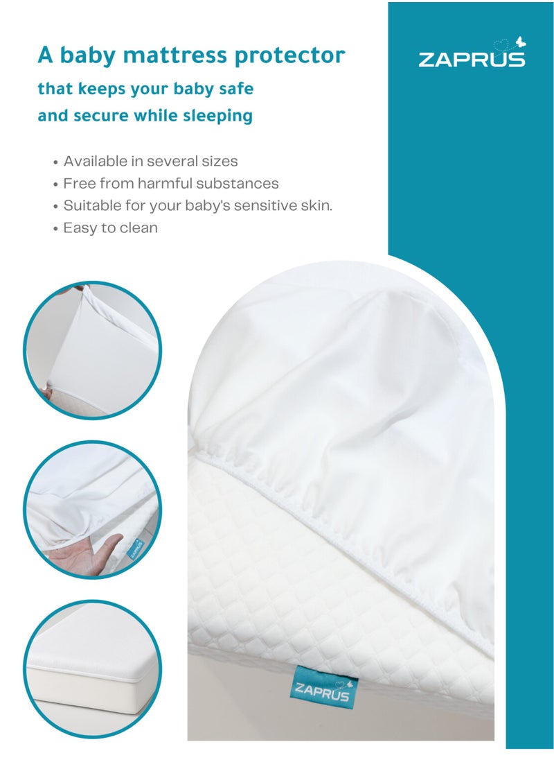 Zaprus Waterproof Mattress Protector for Kids - Terry Cotton, Hypoallergenic, Breathable, Ultra Soft & Comfortable - Protects Against Spills, Stains & Allergens  - Image 2