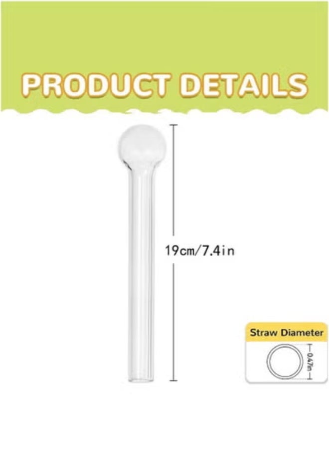 2Pcs Glass Drinking Straw Set,Transparent & Durable, Eco-friendly Design - Image 5