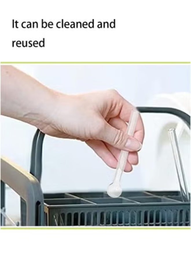 2Pcs Glass Drinking Straw Set,Transparent & Durable, Eco-friendly Design - Image 2