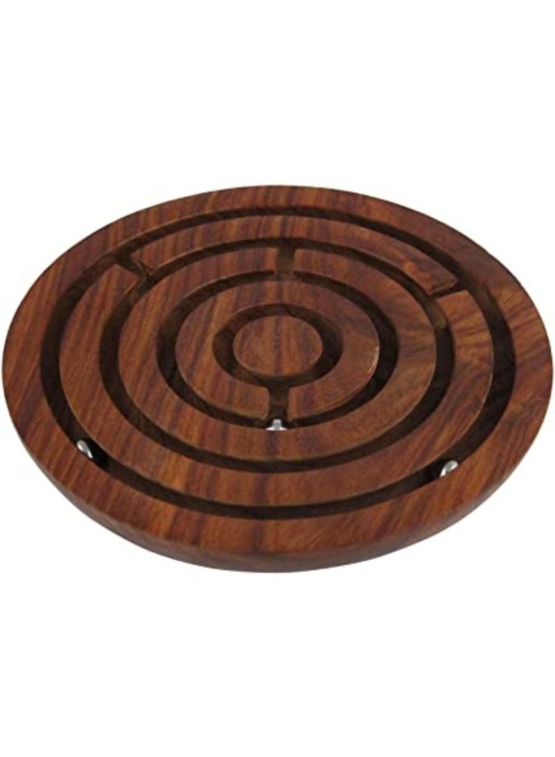 QUESERA Handcrafted Wooden Maze  Indoor Puzzle Game FOCUS BUILDER Kids Puzzle Toy - Image 1