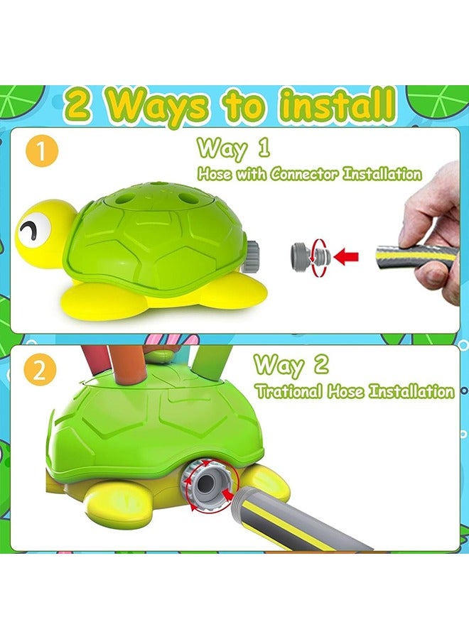 بيوينتي 4-في-1 سلاحف رذاذ الماء للأطفال ألعاب في الهواء الطلق مع حلزون حلقة رذاذ رمي لعبة القبض على الكرة وعقبة لعب ألعاب الفناء الخلفي لعب الماء رذاذ هدايا للفتيان والبنات 3-8 (4-في-1) - Image 5