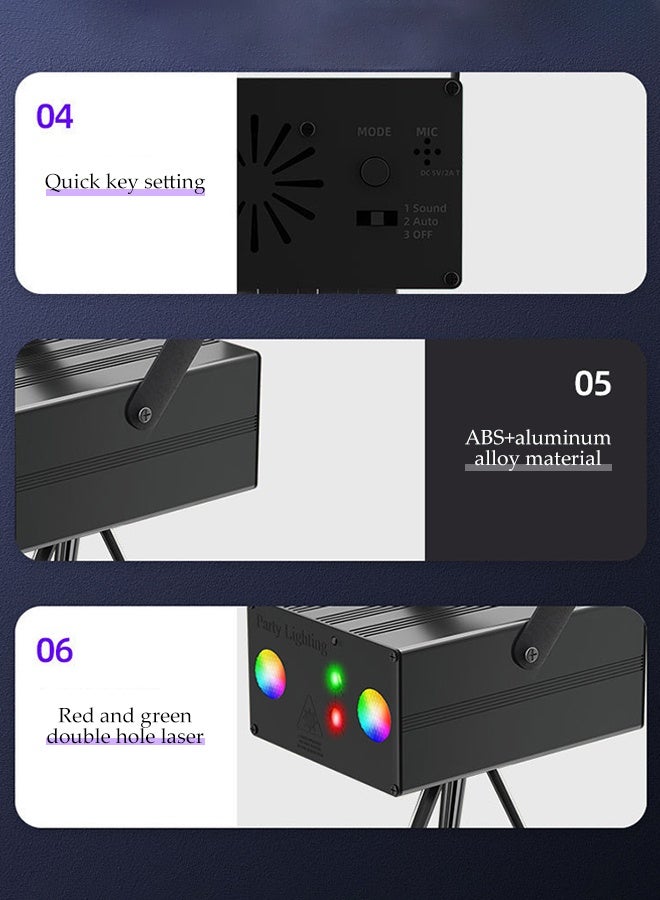 DUNISO Party Lights,Disco Party Lights, Strobe Stage Light,Sound Activated Llights Projector with Remote Control,for Parties Bar Birthday Wedding Holiday Event Live Show Xmas Decorations Lights - Image 5