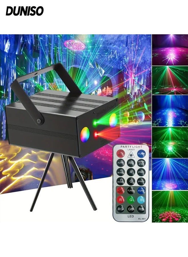 DUNISO Party Lights,Disco Party Lights, Strobe Stage Light,Sound Activated Llights Projector with Remote Control,for Parties Bar Birthday Wedding Holiday Event Live Show Xmas Decorations Lights - Image 1