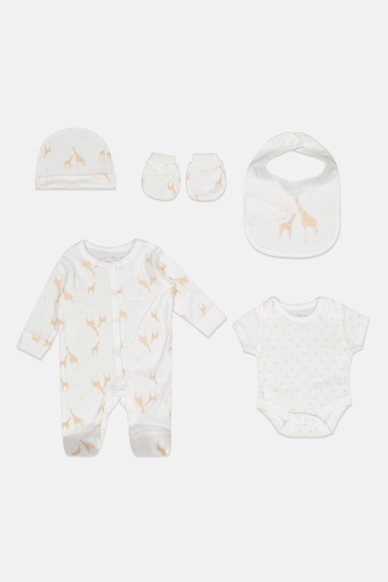 Rock-A-Bye Baby Boutique Toddlers Boy 5 Pieces Allover Print Gift Set, Multicolor  - Image 1