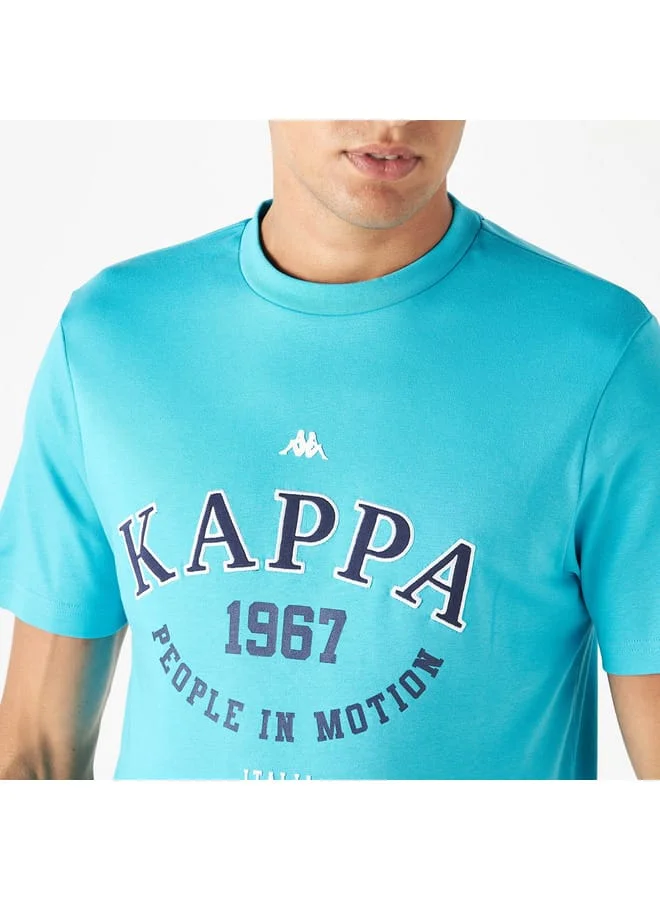 Kappa Kappa Logo Print Crew Neck T-shirt with Short Sleeves