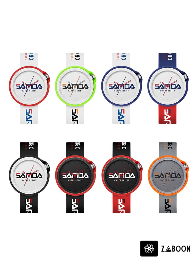Zaboon ساعة رياضية كوارتز بسوار سيليكون SANDA 3200 للرجال والنساء - Image 2