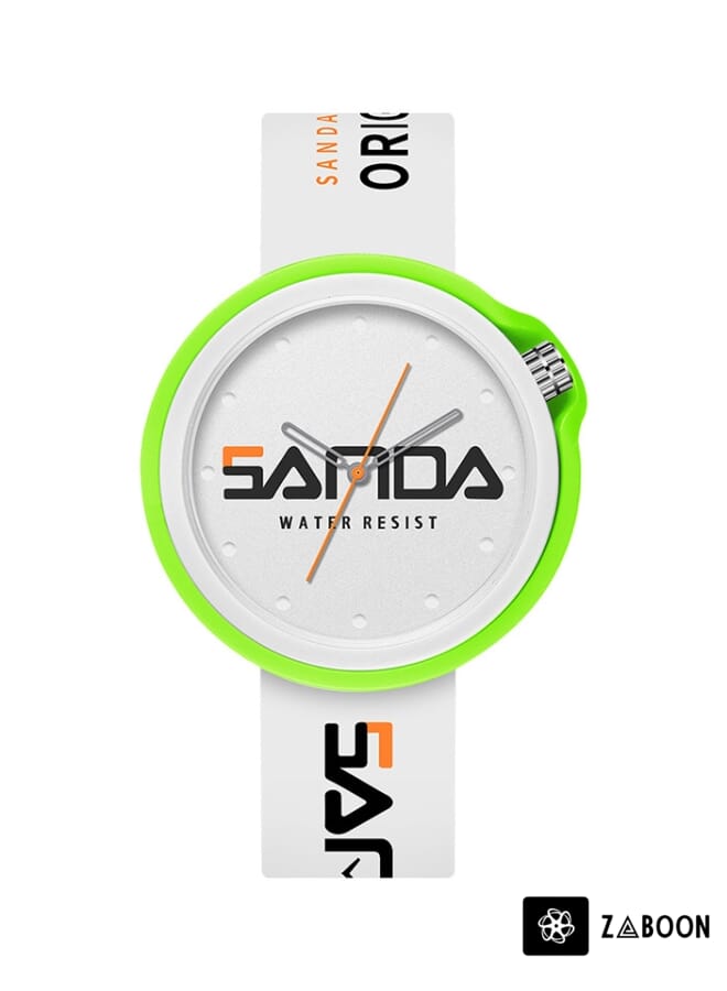 Zaboon ساعة رياضية كوارتز بسوار سيليكون SANDA 3200 للرجال والنساء - Image 1
