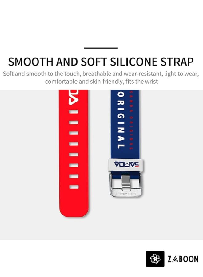 Zaboon ساعة رياضية كوارتز بسوار سيليكون SANDA 3200 للرجال والنساء - Image 4