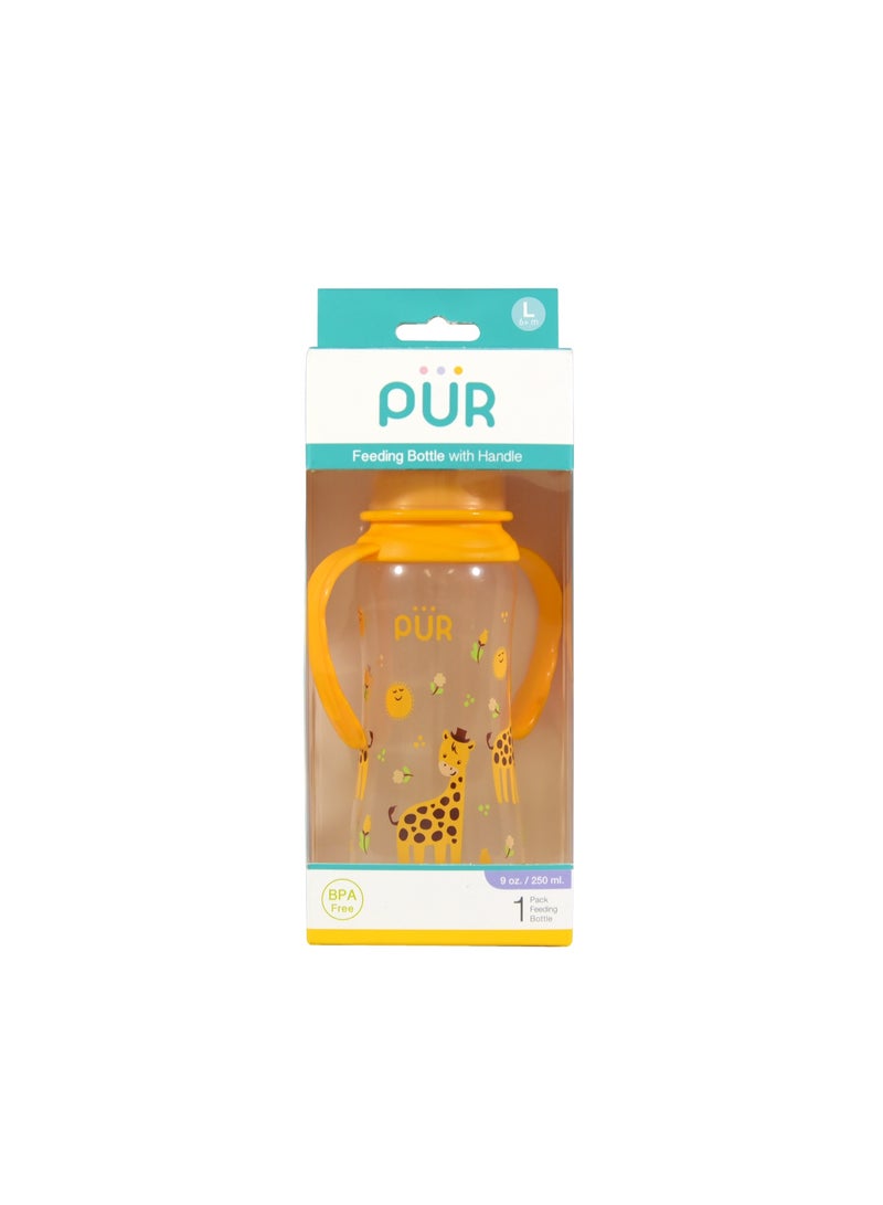 Pur Shape bottle with handle 9Oz/250ml - Yellow - Image 2