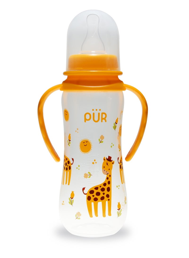 Pur Shape bottle with handle 9Oz/250ml - Yellow - Image 1