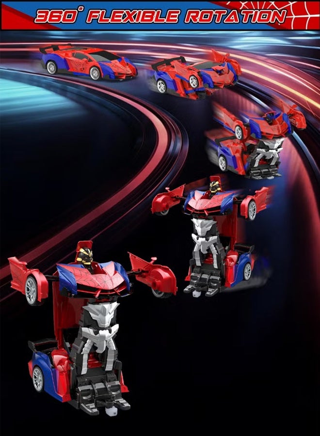 NIBEMINENT Transform Rc Cars for Boys Age 8+ , 2.4Ghz Remote Control Car 1:18 Scale Transforming Robot, One-Button Deformation 360° Rotation Car Toy Gifts for Boys  - Image 2