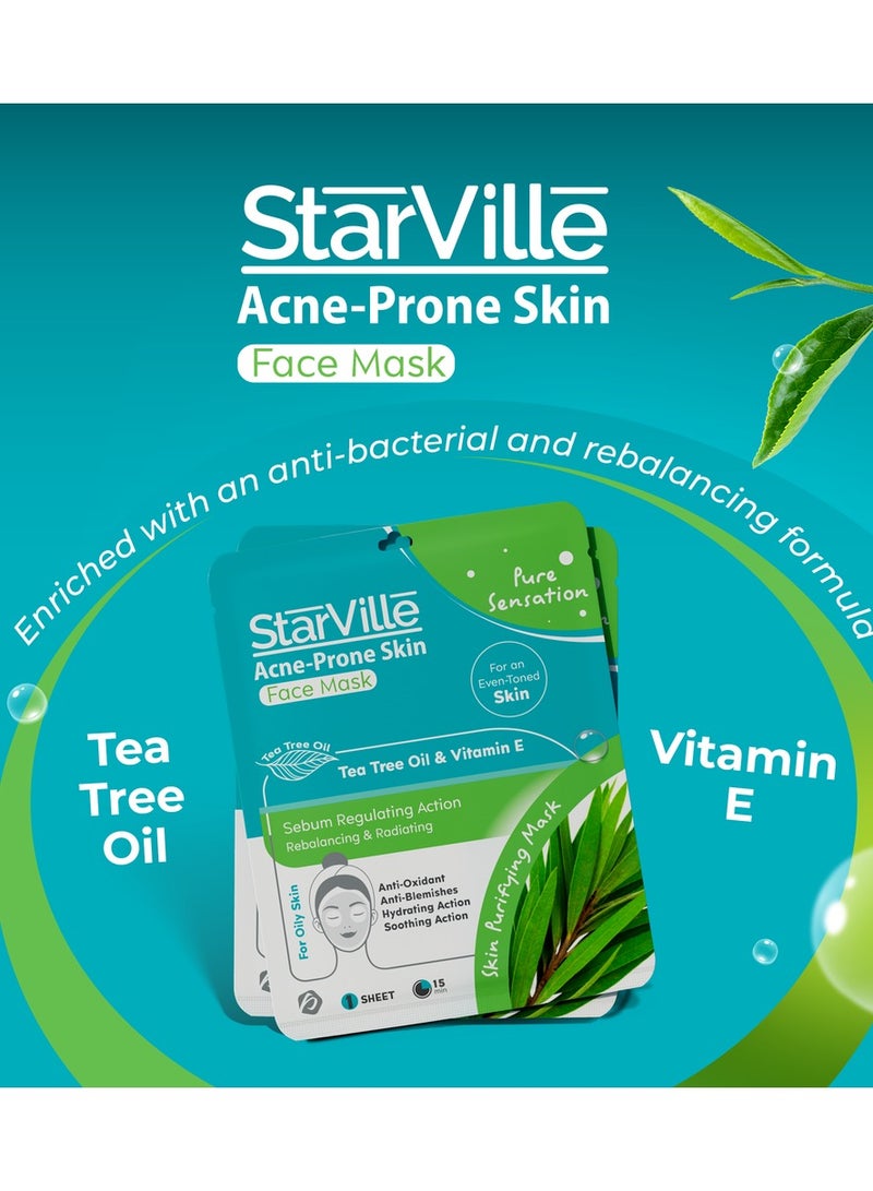 starville Acne-prone Skin Face Sheet Mask 2 Pcs  - Image 1