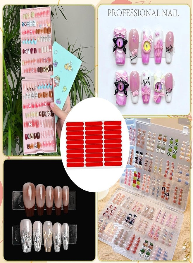 Ruby Face Rubyface 3 Sheets 90 Pcs Double Sided Tape for Nails Display Double Sided Tape for Press on Nails Adhesive Clear Mounting Tape for Nail Packaging Supplies - Image 5