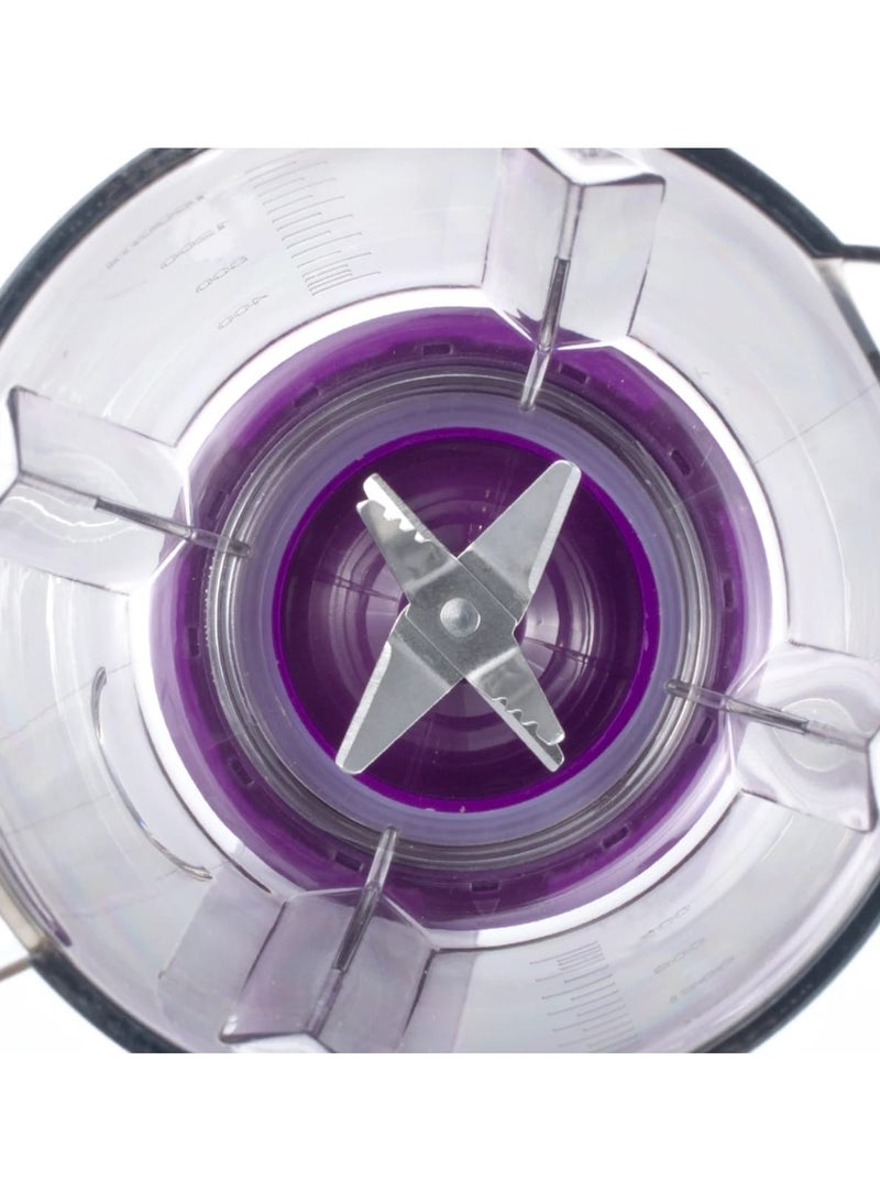 آر إيه أف خلاط تجاري 2 في 1 من RAF سعة 1.5 لتر، عصارة سموثي، معالج طعام، خلاط عالي التحمل مع 6 شفرات - Image 5