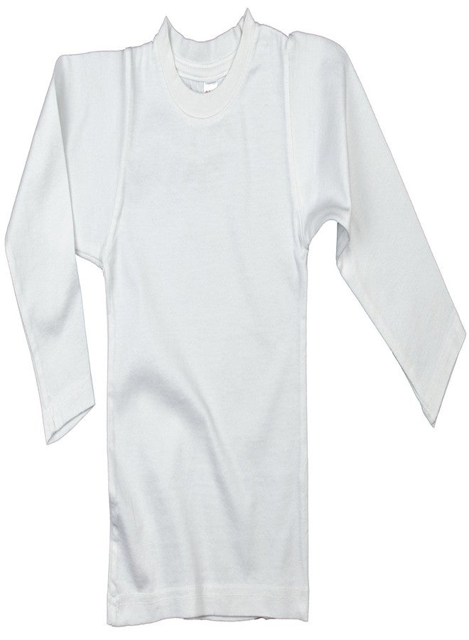 Earth Elements Baby Girls’ Long Sleeve T-Shirt 6-12 Months White - Image 1