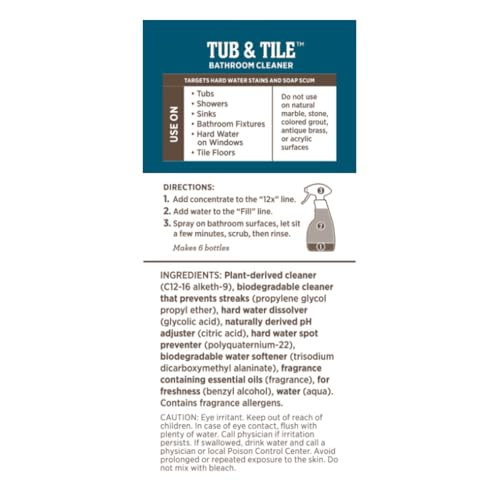 Melaleuca Tub & Tile 12x Bathroom Cleaner – 8 fl. oz. | Super-Concentrated, Plant-Based Formula with Spray Bottle Included - Image 2