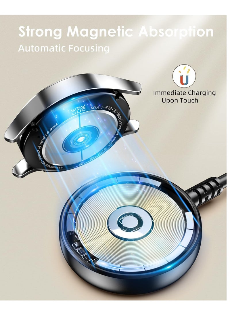 USB A Charger Cable Dock for Samsung Galaxy Watch 7/6/5/4/Galaxy Watch Active 2/Active 1, Replacement Charging Cable for Galaxy Watch 7/6/5/4/Active 2 Smart Watch( Not For Galaxy Watch 3/2/1) - Image 3