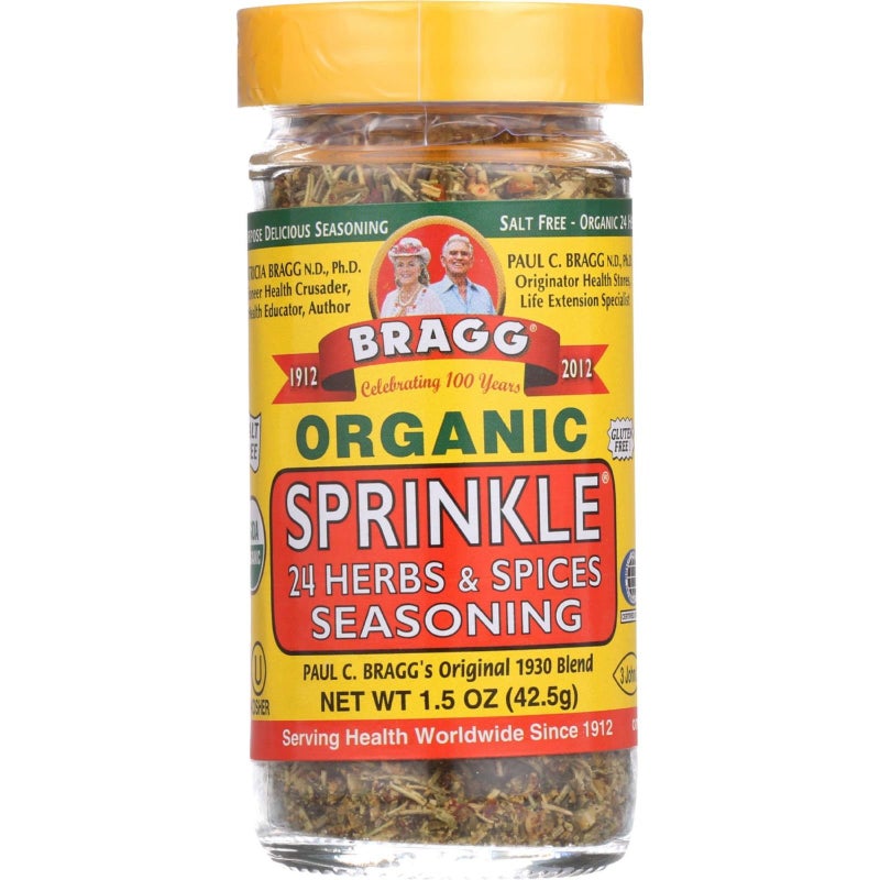 Bragg Organic Seasoning, Sprinkle (24 Herbs & Spices), 1.5 Ounce (Pack of 12)