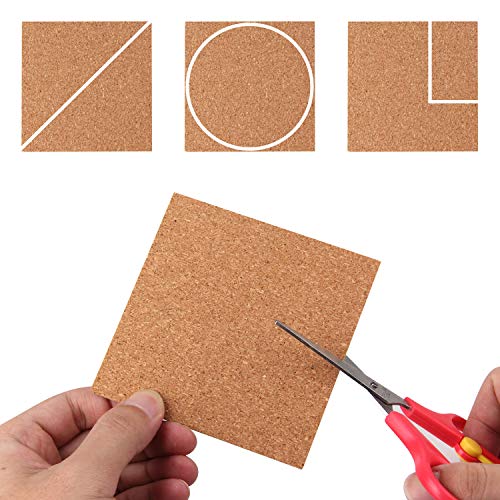 Arroyner 110 Pack Self Adhesive Cork Squares and Round DIY Adhesive Cork Board for Coasters and DIY Crafts - Image 5