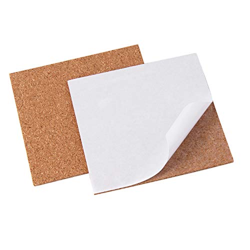 Arroyner 110 Pack Self Adhesive Cork Squares and Round DIY Adhesive Cork Board for Coasters and DIY Crafts - Image 3