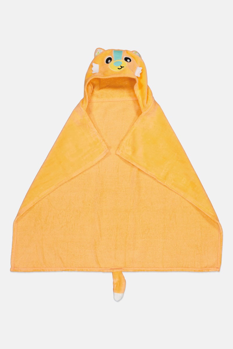 playgro Toddlers Boy Graphic Print  Hooded Towel, Orange - Image 1
