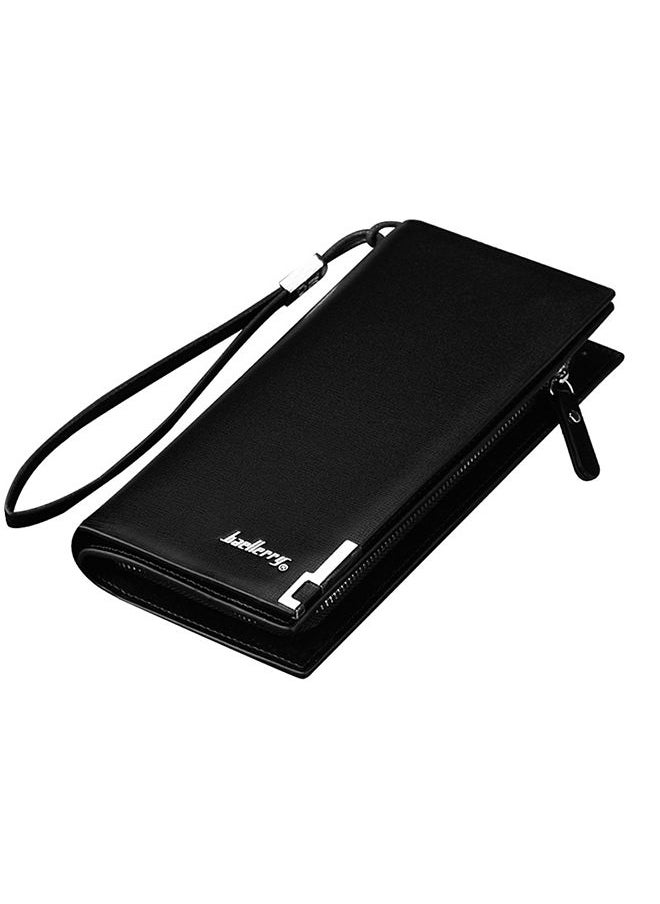baellerry - Men's Bifold Leather Zip Coin Handbag Multi Card Holder Purse Long Wallet Clutch - Image 1