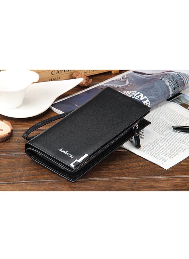 baellerry - Men's Bifold Leather Zip Coin Handbag Multi Card Holder Purse Long Wallet Clutch - Image 1