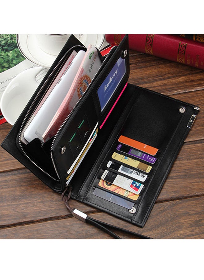 baellerry - Men's Bifold Leather Zip Coin Handbag Multi Card Holder Purse Long Wallet Clutch - Image 1