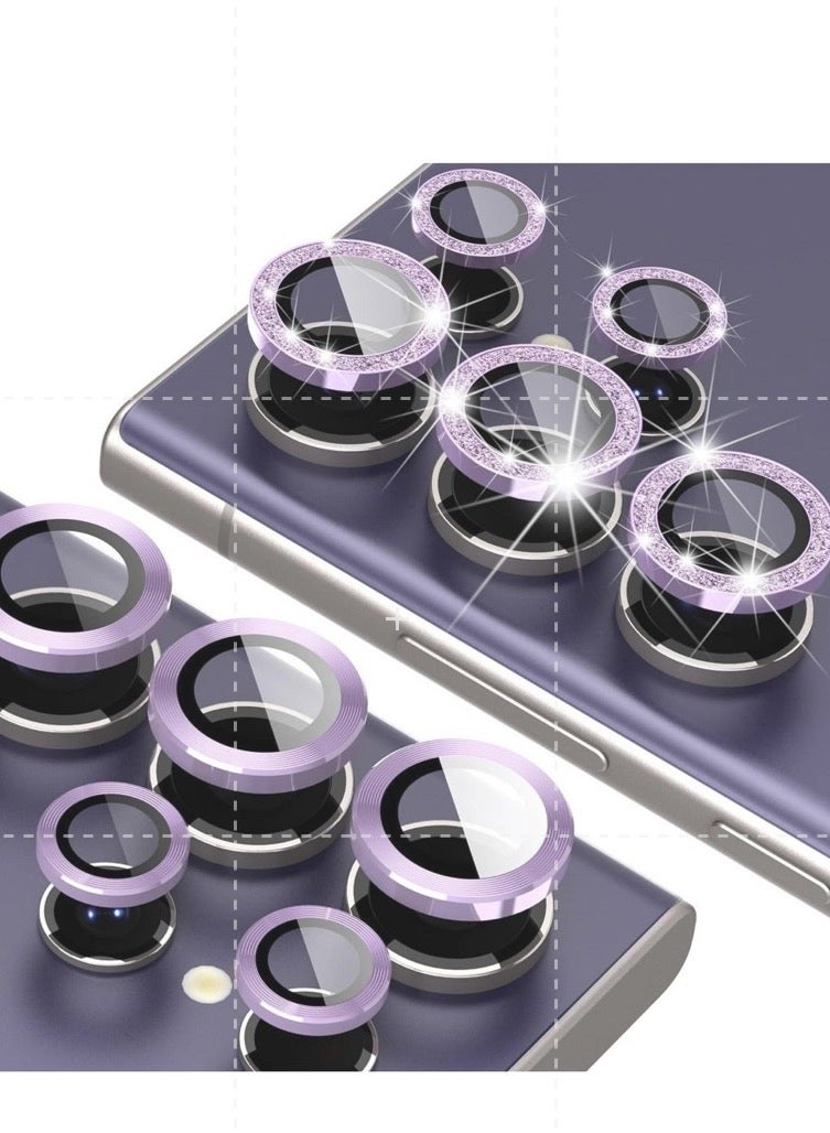 ELTRAZONE 2-Pack for Samsung Galaxy S24 Ultra Camera Lens Protector, 9H Tempered Glass Protective Lens Flim for Samsung Galaxy S24 Ultra Camera Lens Cover-Purple