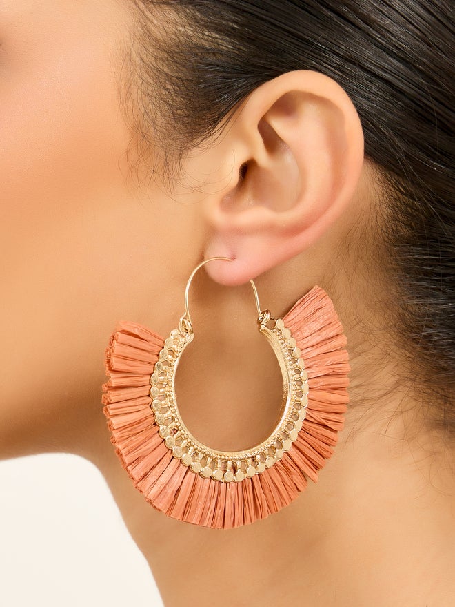 Styli Styli Tasseled Textured Boho Earrings  - Image 2