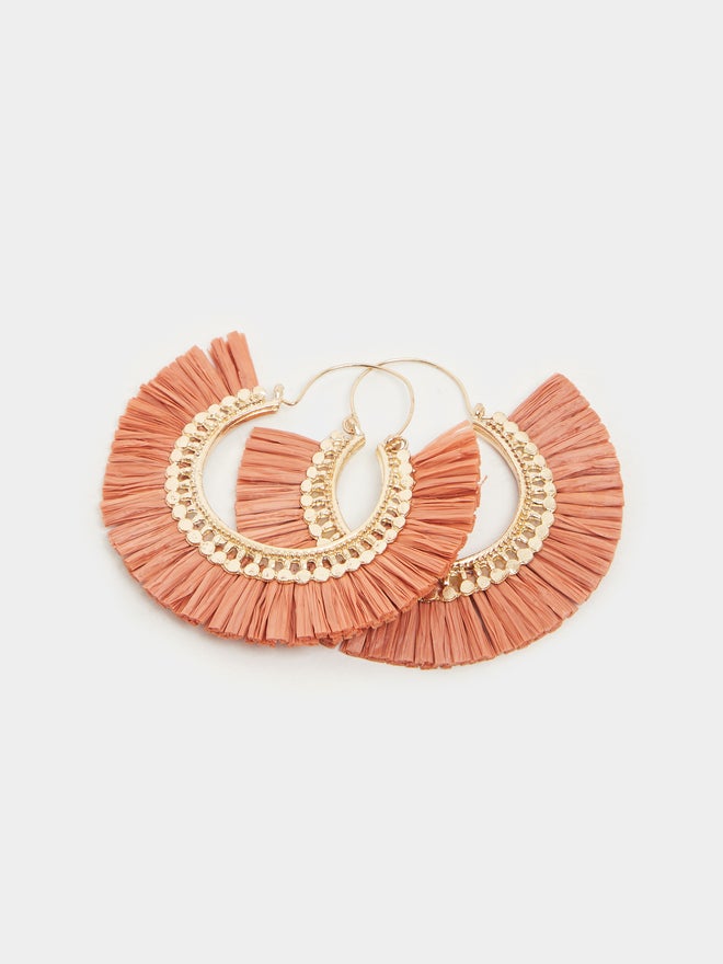 Styli Styli Tasseled Textured Boho Earrings  - Image 4