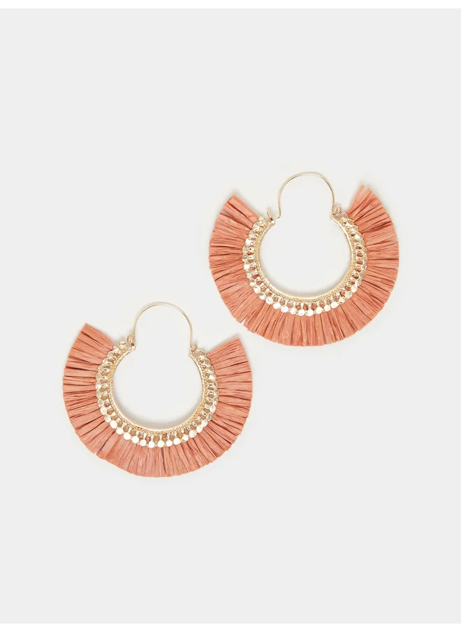 ستايلي Styli Tasseled Textured Boho Earrings