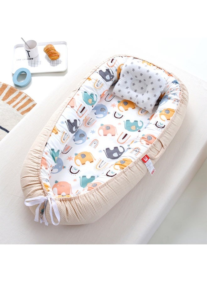 Portable Baby Nest Bed - Removable Washable Anti-Pressure Crib 