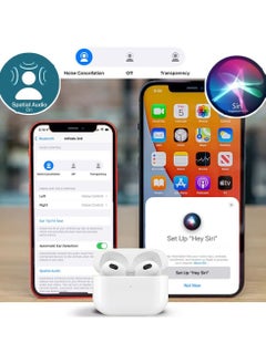 CATANES 3rd Generation True Wireless Earphones Sport Bluetooth Noise Cancellation TWS Earbuds Compatible with All iPhone and Android Smartphones White  - Image 4
