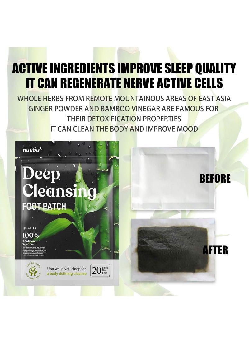 nuubu - 20 Pieces Nuubu Detox Foot Patches Pads Body Feet Toxins Cleansing Foot Patches - Image 1