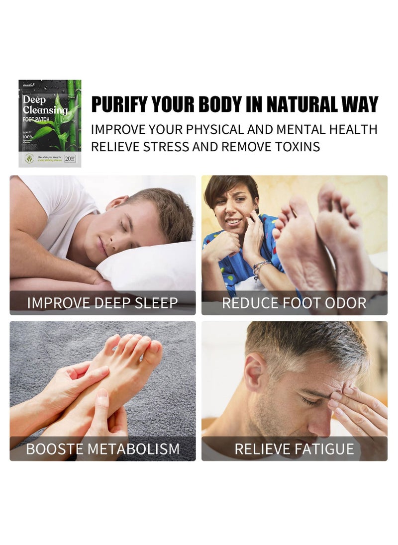 nuubu - 20 Pieces Nuubu Detox Foot Patches Pads Body Feet Toxins Cleansing Foot Patches - Image 1