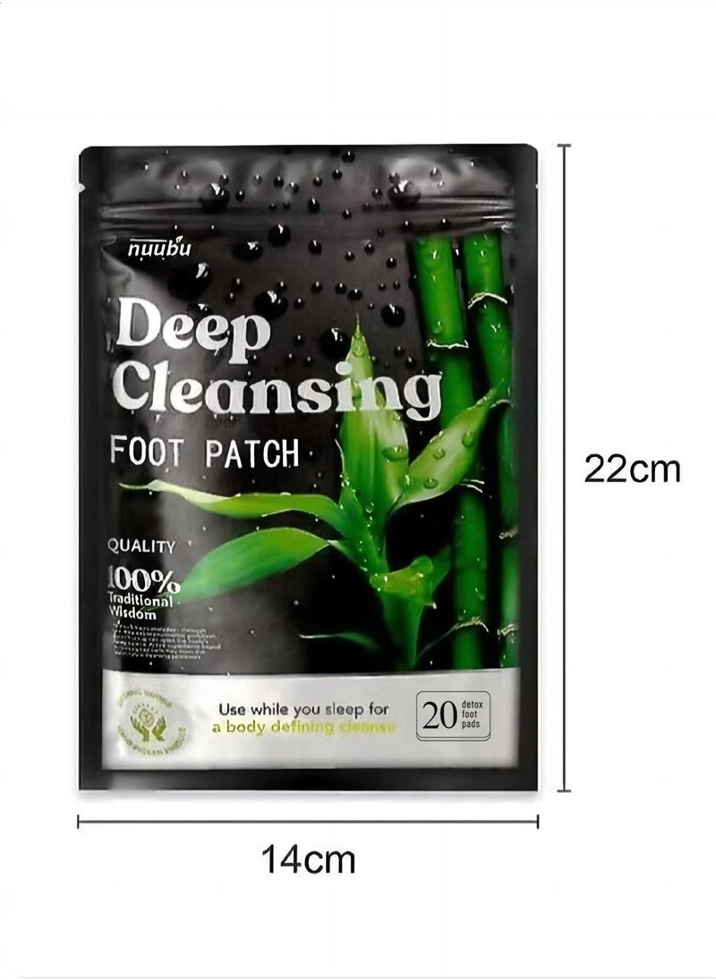 nuubu - 20 Pieces Nuubu Detox Foot Patches Pads Body Feet Toxins Cleansing Foot Patches - Image 1