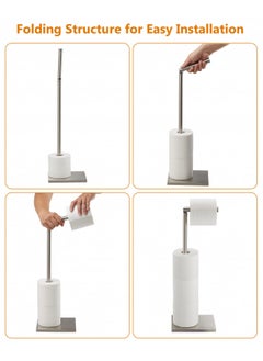 Toilet Paper Holder Stand, Free Standing Toilet Paper Roll Holder with Reserve for Bathroom, Stainless Steel DECLUTTR - pzsku/Z95901D7715A2A84936DEZ/45/_/1731077852/2051e073-23d1-4564-ae61-1c6dc0dcb670